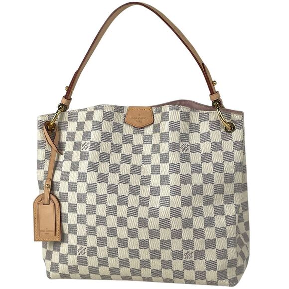 Louis Vuitton Graceful PM Shoulder Bag Damier Azur White - Picture 1 of 9